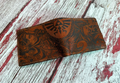 Handcrafted Fantasy Kingdom Engraved Leather Bi-Fold Wallet